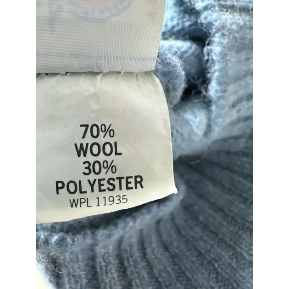 The Men's Shop Vintage JCPenney Blue Knit Wool Blend Crew Neck Sweater Men's S